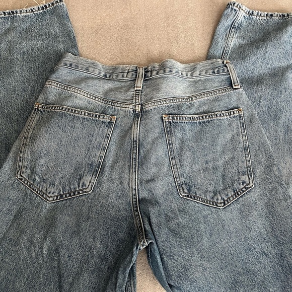 [W27Ins29]Agolde Criss-Cross Upsized Straight-Leg Jeans- Flaw - Picture 10 of 10